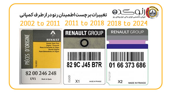 تغییرات برچست اطمینان رنو در ازطرف کمپانی
